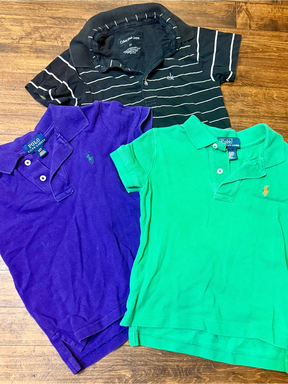 Polo by Ralph Lauren Kids & Calvin Klein Kids 2t Shirt Bundle 100% Cotton Boys